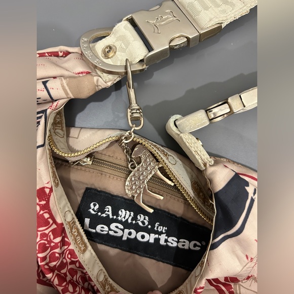 L.A.M.B. Handbags - L.A.M.B for Lesportsac Large Hella Hobo Icon Pebble Beige Gwen Stefani